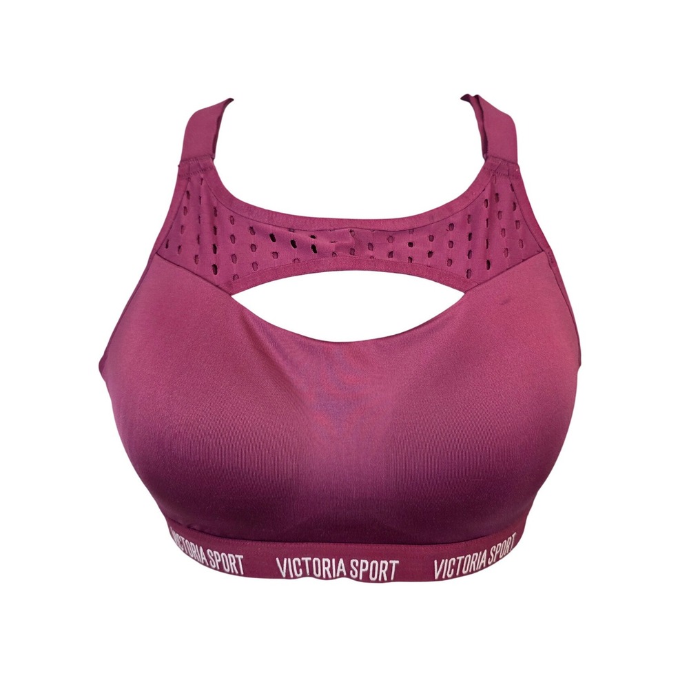 Victoria Sport Incredible Lightweight Sports Bra 34D Maroon High Neck Breathable